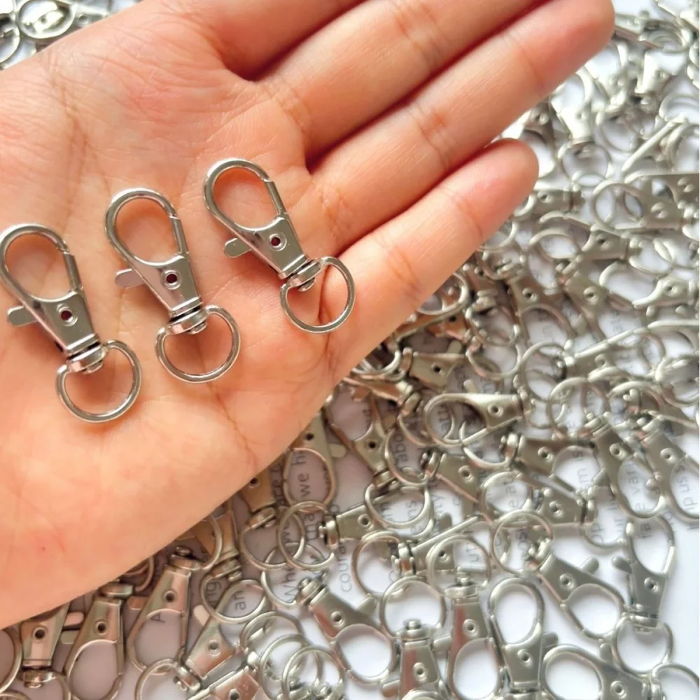 Metal Swivel Snap Hooks Lobster Clasps - close-up view