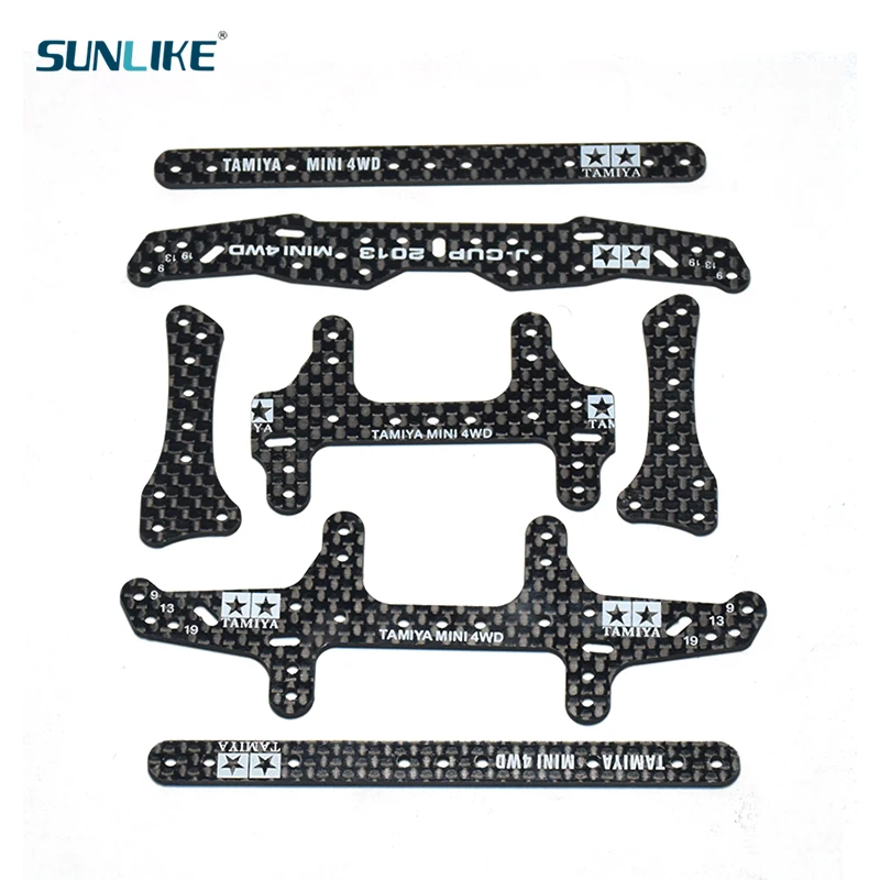 Self Made J-Cup 2013 1.5mm HG Carbon Fiber Front and Rear Multi-Roller Setup Holds 94953 94954 for Tamiya Mini 4WD Kit