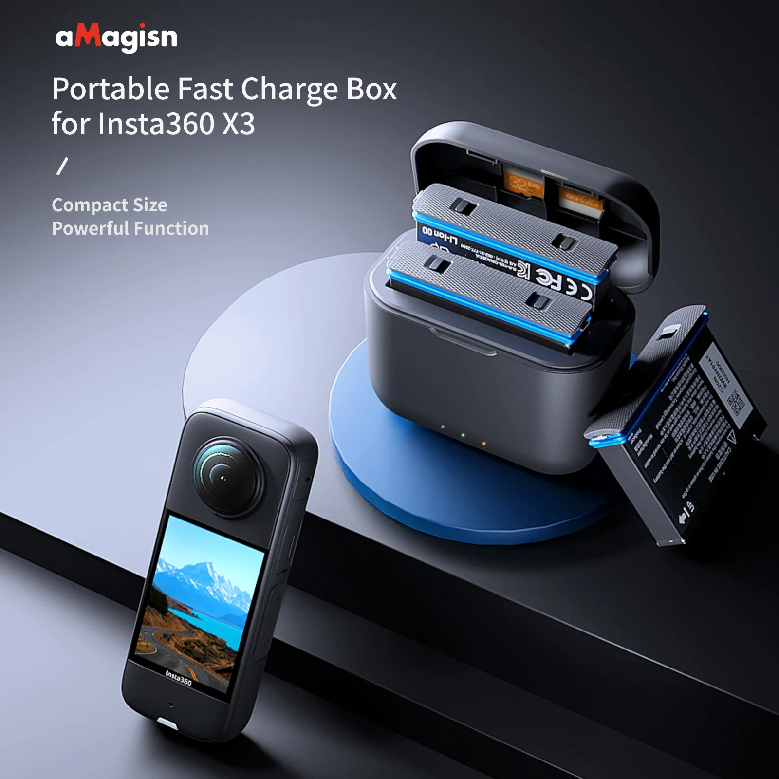 

For Insta360 X3 Accessories Camera Battery Fast Charge Charging Box For Insta360 X3 Charging Box