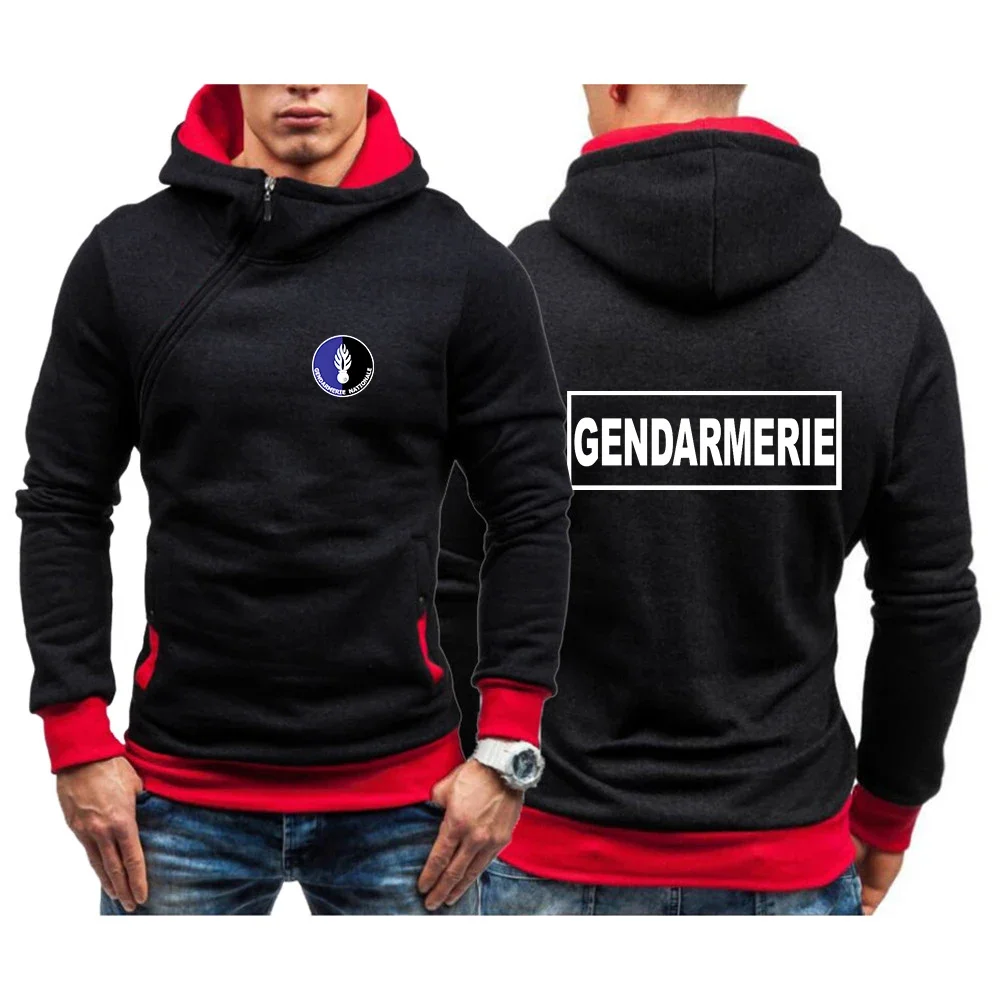 

French Gendarmerie PSIG 2023 New Men Clothes Fleece Hoodies Spring And Autumn Comfortable Casual Zipper Jackets Sweatshirt Coat