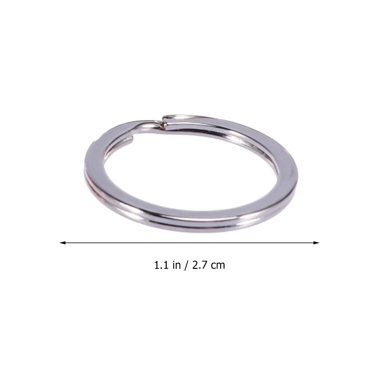 Heavy Duty Split Key Rings 30pcs Metal Flat Keyrings for Keys Cards Tools Organization Bulk Pack