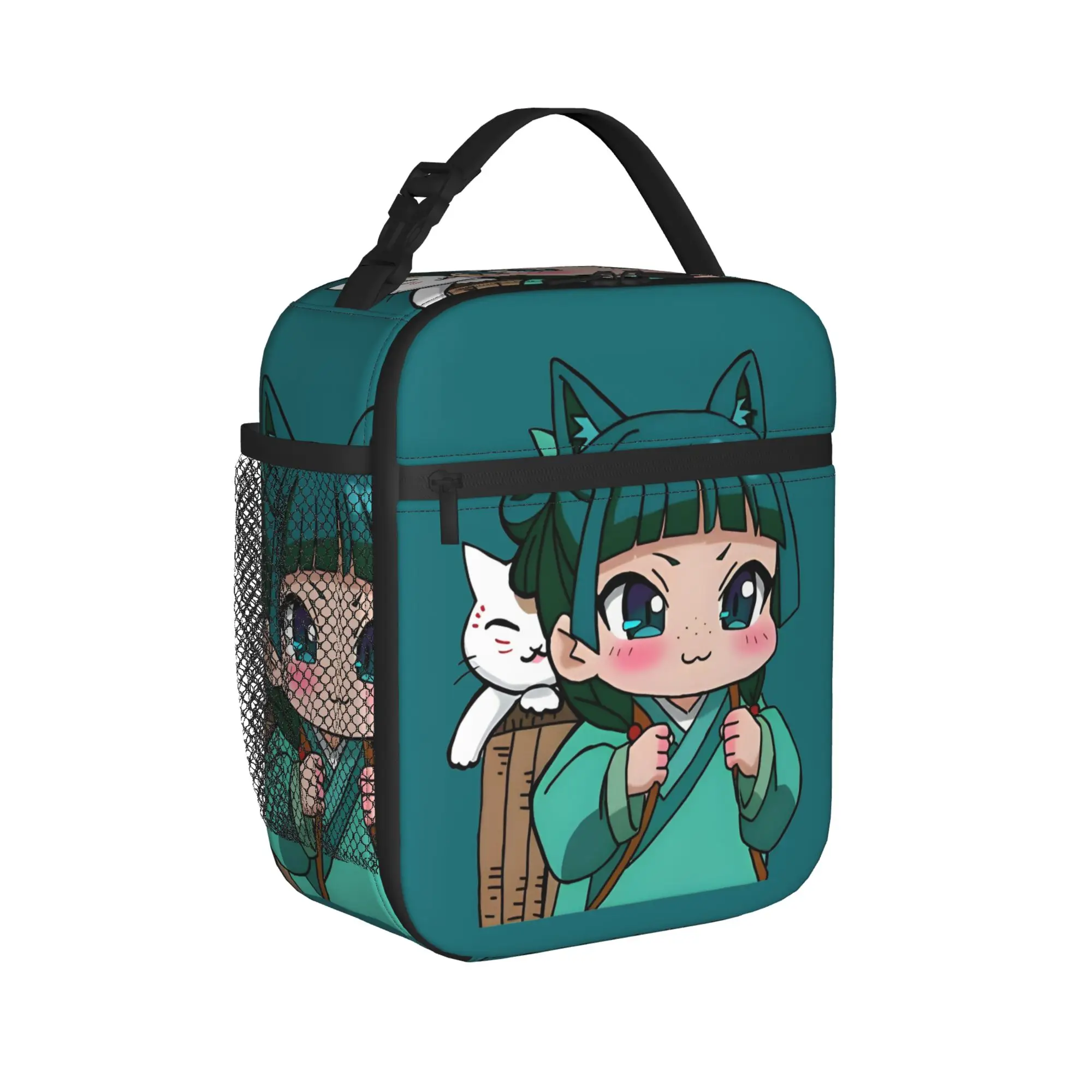 Maomao Chibi Isolierte Lunchtasche, Thermotasche, wiederverwendbar, Lunchbehälter, The Apothecary Diaries, tragbare Lunchbox, Lebensmitteltasche