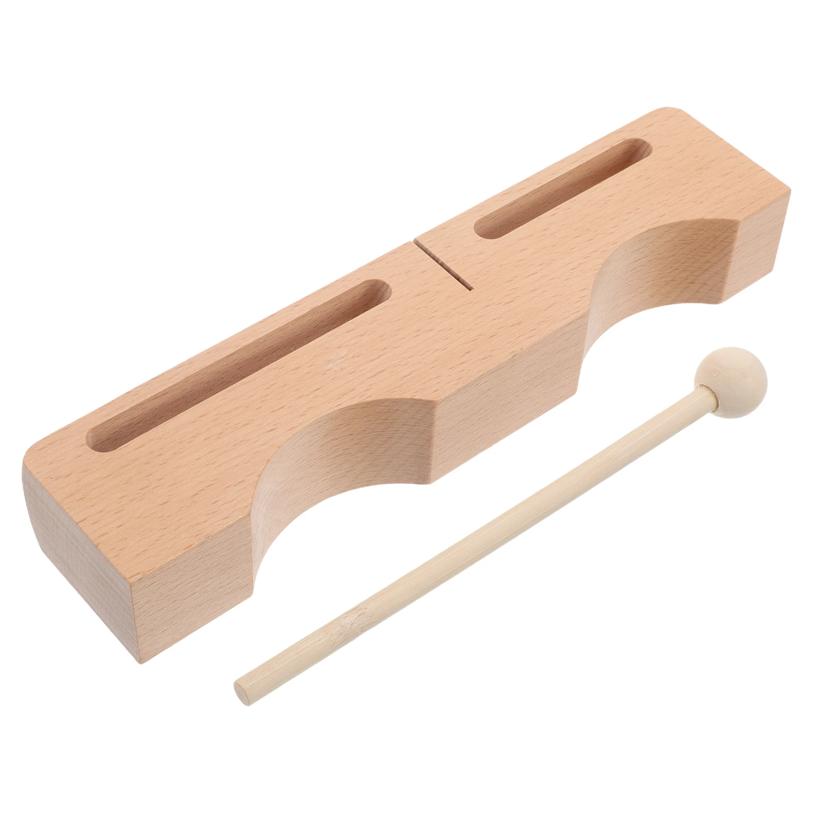 

Double Bass Clapper Latin Percussion Instrument Musical Wood Block Drum Mallet Kids Blocks