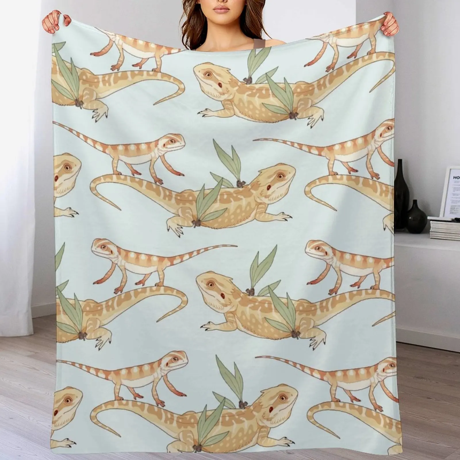 Beardies and Gums Throw Blanket Single cosplay anime Blankets