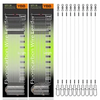 Línea de pesca de fluorocarbono 100%, caña de pescar, línea de fluorocarbono con giro rodante y prueba de presión de bloqueo rápido, línea de pesca de 9-36kg