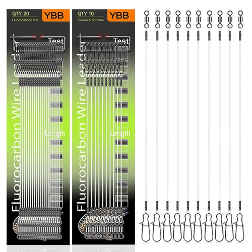 Imagen 1 del producto Línea de pesca de fluorocarbono 100%, caña de pescar, línea de fluorocarbono con giro rodante y prueba de presión de bloqueo rápido, línea de pesca de 9-36kg