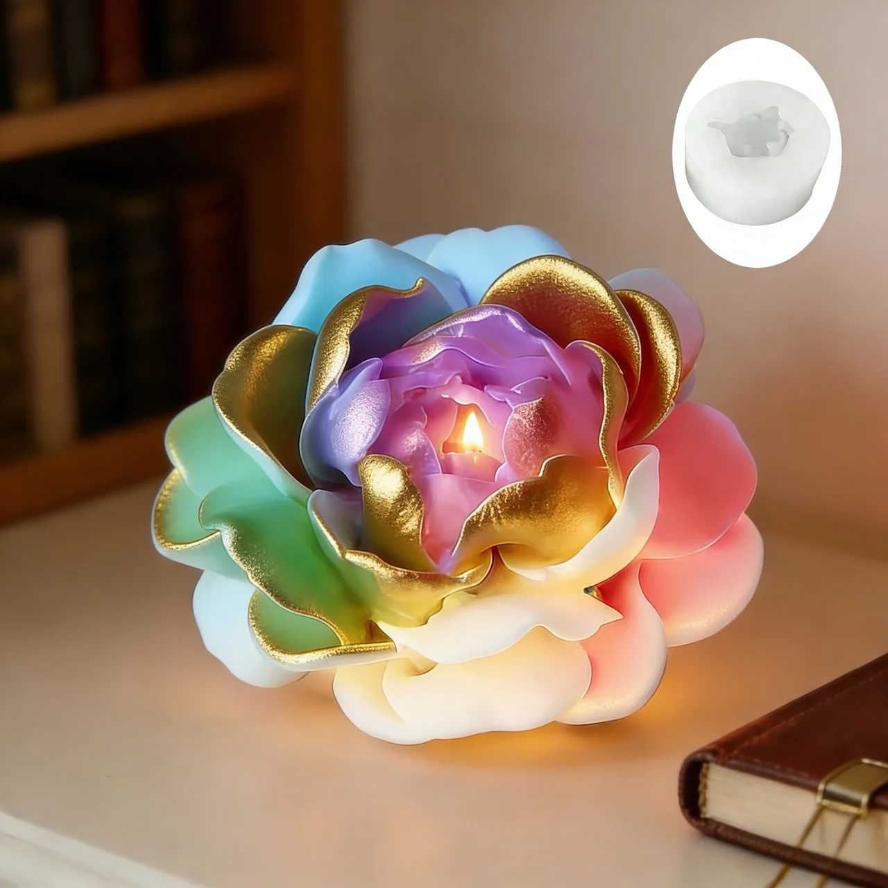 Molde de silicona reutilizable de alta calidad con diseño de pétalos exquisitos, adecuado para la fabricación de joyas, manualidades con jabón y cera, decoración del hogar, regalo ideal para el día de San Valentín, el día de la madre y cumpleaños, accesorios hechos a mano y creaciones artesanales finas.
