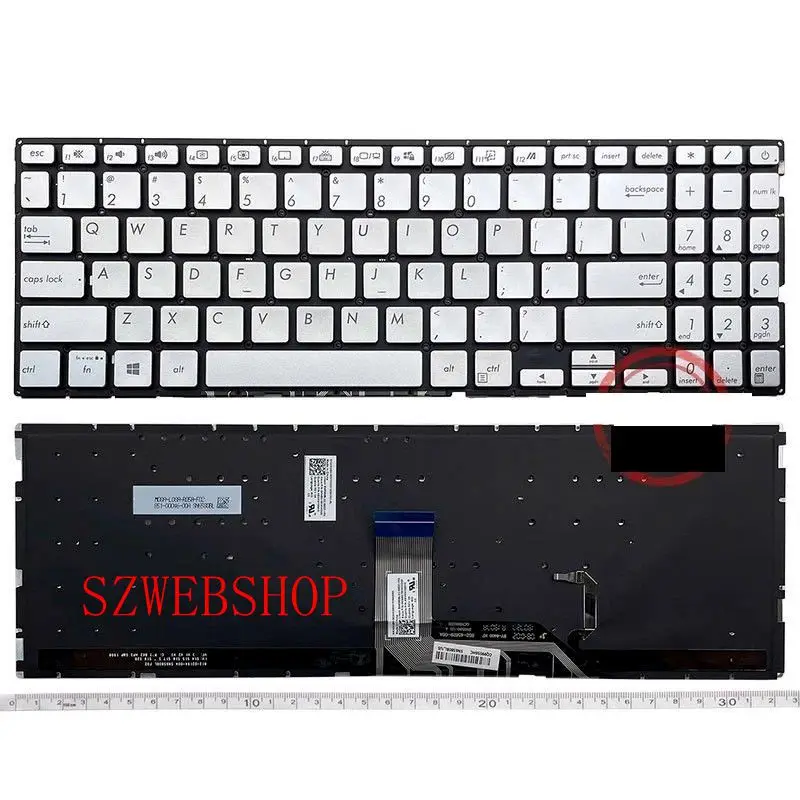 

New Laptop For Asus VivoBook X532 X532E X532F X532FA X532FL K532F S532F Keyboard US Backlit