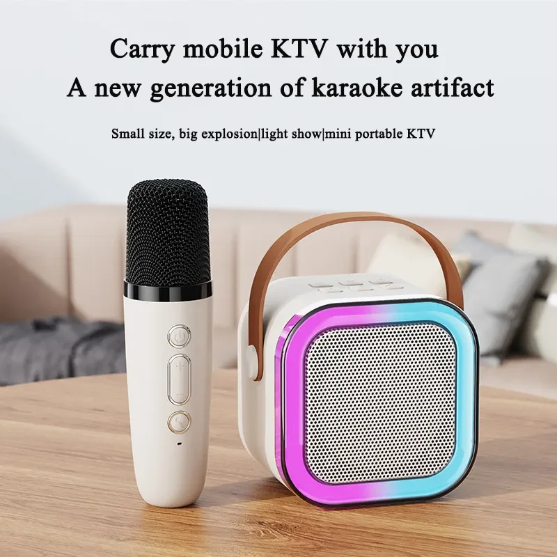 Karaoke Machine Wireless Portable Karaoke Speaker with Wireless Microphones Ideal for Home Karaoke Singing Party