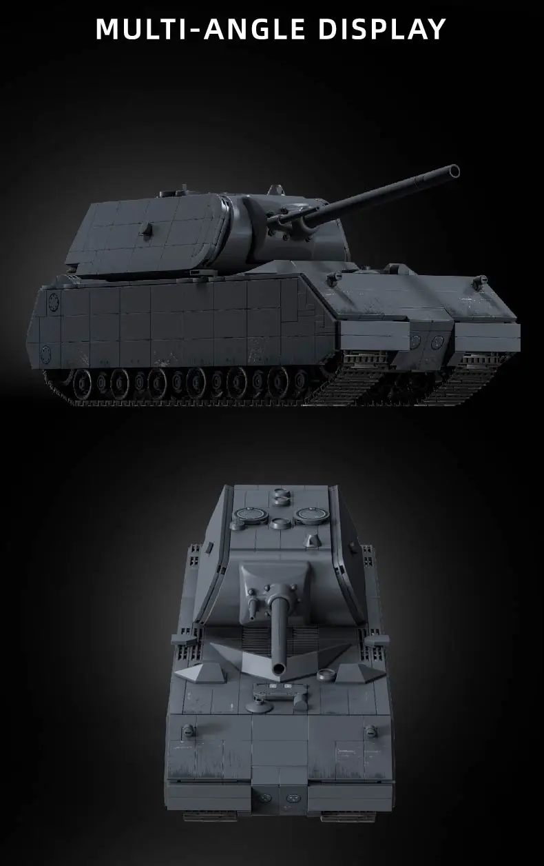 1:28 بانزر الثامن ماوس دبابات المعركة كتل نموذج WW2 كتل مجموعات ألعاب البناء للبنين الكبار الاطفال الهدايا مجموعات الطوب الفني #6