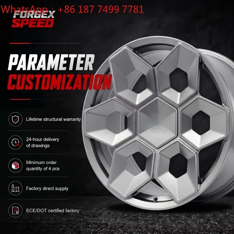 Forgex Forged Wheels 19 20 21 22 Inch Hexagon Design 5x112 5x114 5x120 5x130 Fit for Model Y Model 3