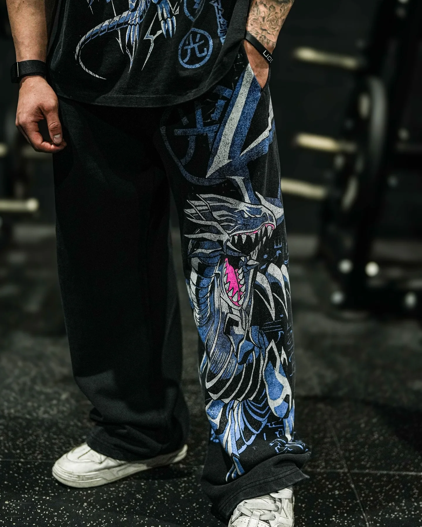 

Y2k Блакитные глаза Белый Дракон Брюки Мужские Yu-Gi-Oh Мешковатые Популярные Брюки Широкие Повседневные Бегуны Harajuku Уличная Мужская Одежда