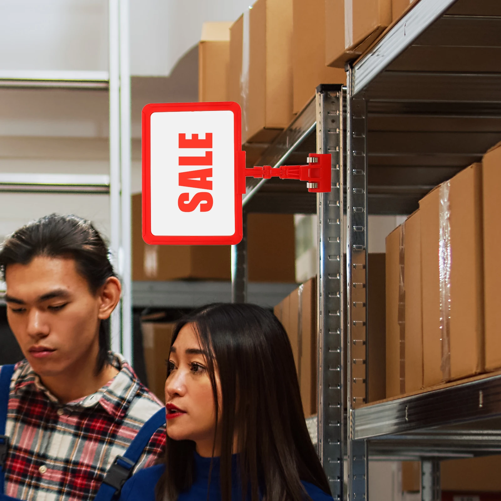 Shelf Retail Display Classification Adjustable Adhesive Supermarkets Abs Pvc Material Easy Installation Label