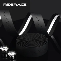 Bicycle Handlebar Tape MTB Road Bike PU Leather Perforated Belt Breathable Cycling Handle Bar Wrap Straps Fixed Gear Belt