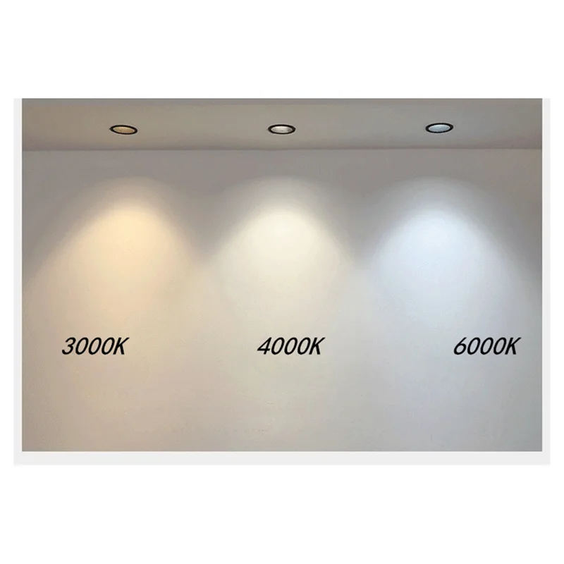 

A47U 12 Вт Прожектор с узким краем и глубокой чашкой, антибликовый, встроенный настенный светильник для мытья, домашнее освещение, потолочный светильник для гостиной (США)