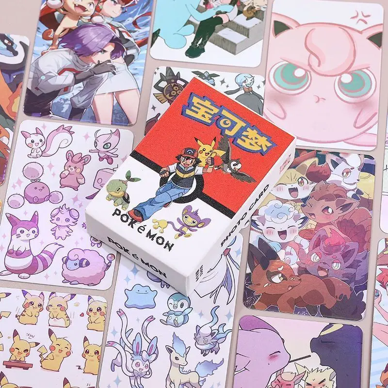Pokémon Laser Mini Card Ash Misty DIY Accessories Mini Card Bookmark Cute Decoration Small Ornament Fun Gift for Friends