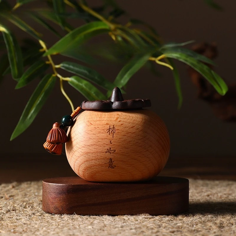 

Persimmon Chinese Style Incense Diffuser Detachable Incense Diffuser Desktop Car Solid Wood Ornaments