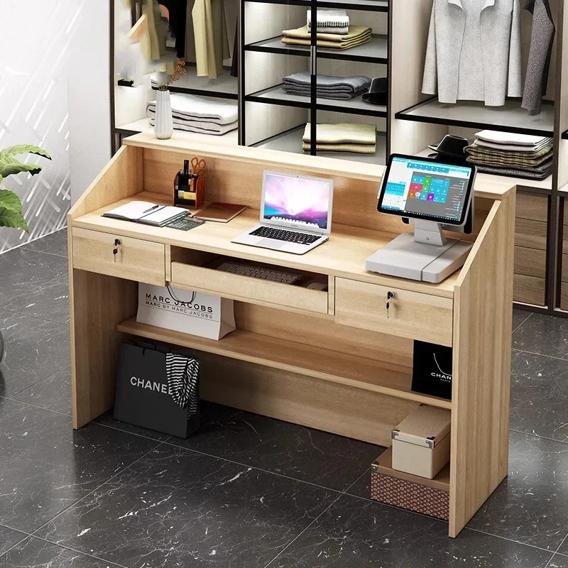 

Advanced Desk Shop Service Counter Reception Table Office Secretary Furniture Cosmetics Front Clothes Beauty Institute Luxurious