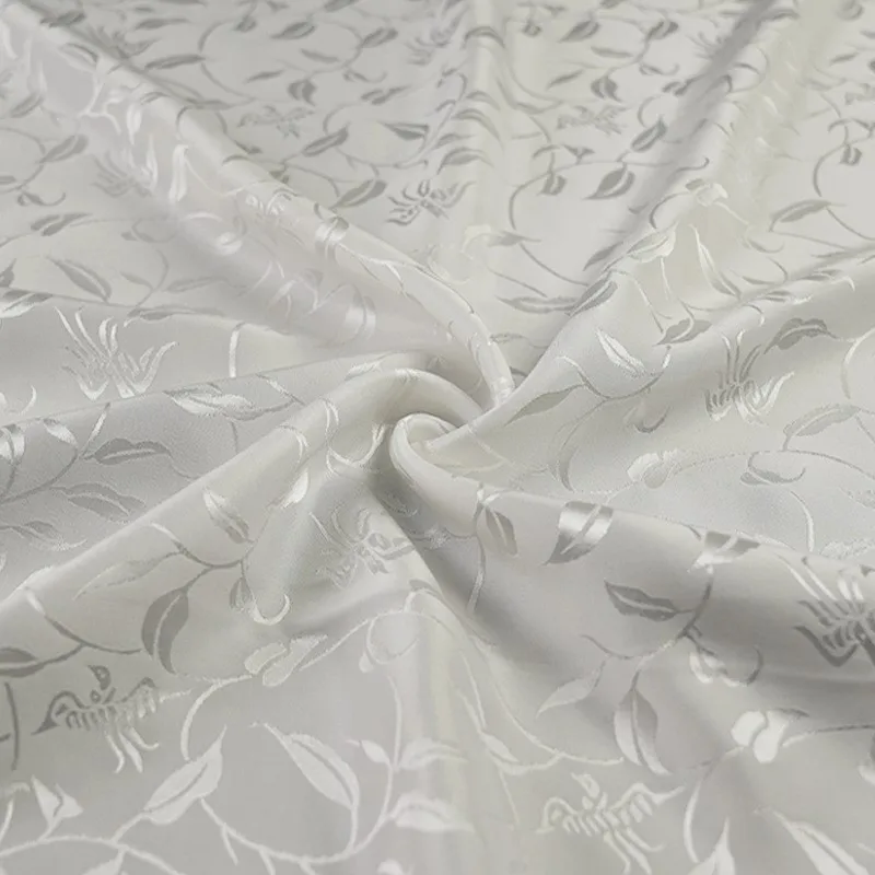 White silk pure new Chinese-style Hanfu cheongsam and waistcoat fabric