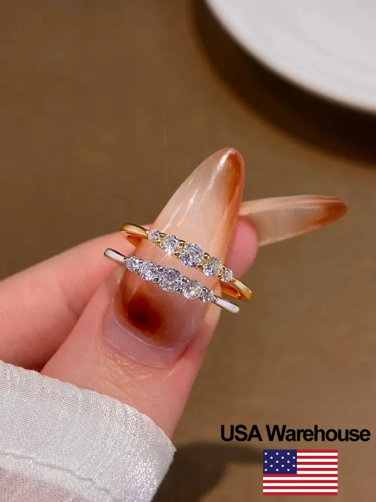 

Великолепное модное классическое блестящее кольцо из стерлингового серебра 925 пробы с цирконом для женщин, обручальное свадебное роскошное ювелирное изделие высокого качества