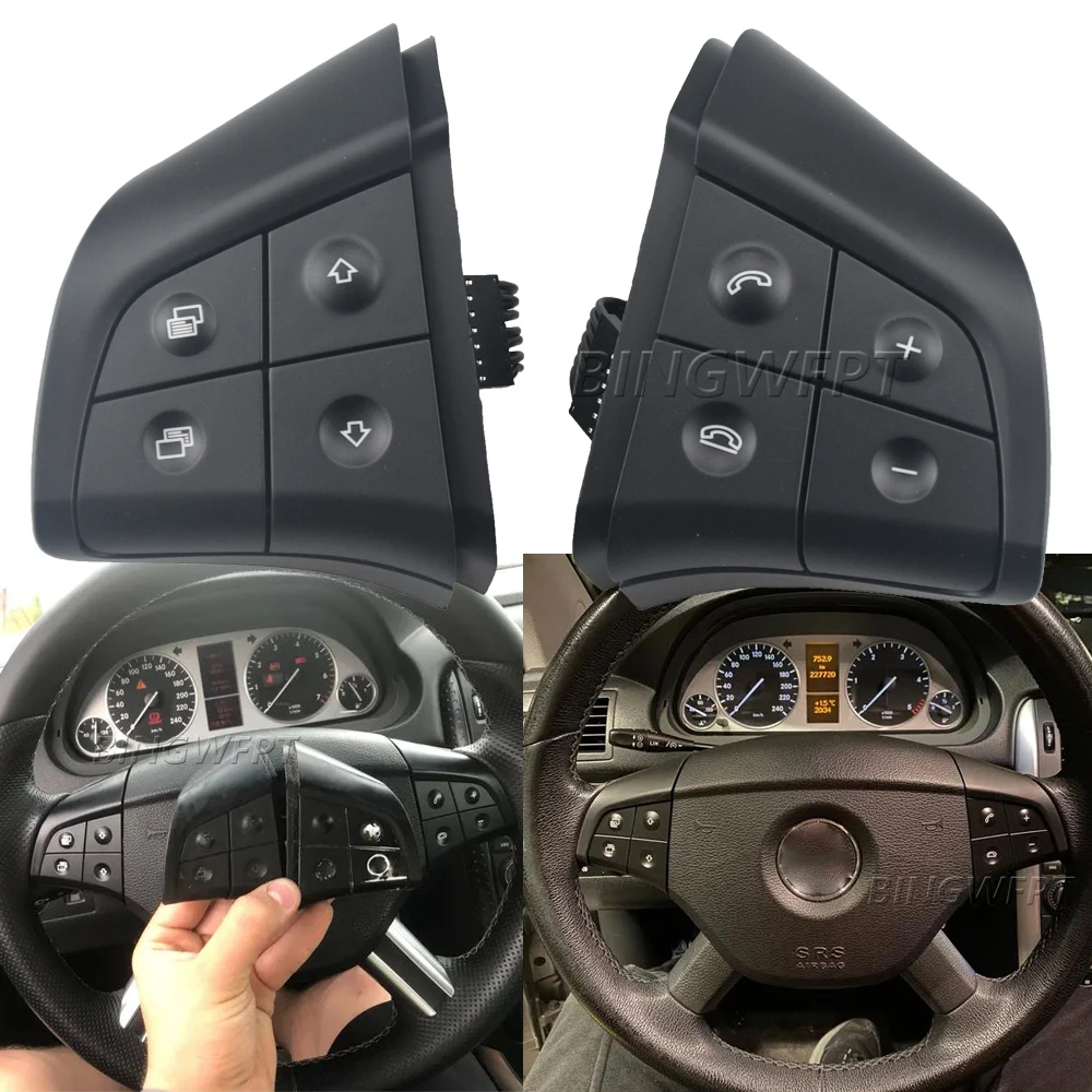 

8Keys button For Mercedes Benz W164 W245 W251 ML GL300/350/400/450 2006-2009 Car Steering Wheel Switch Control Buttons Switches