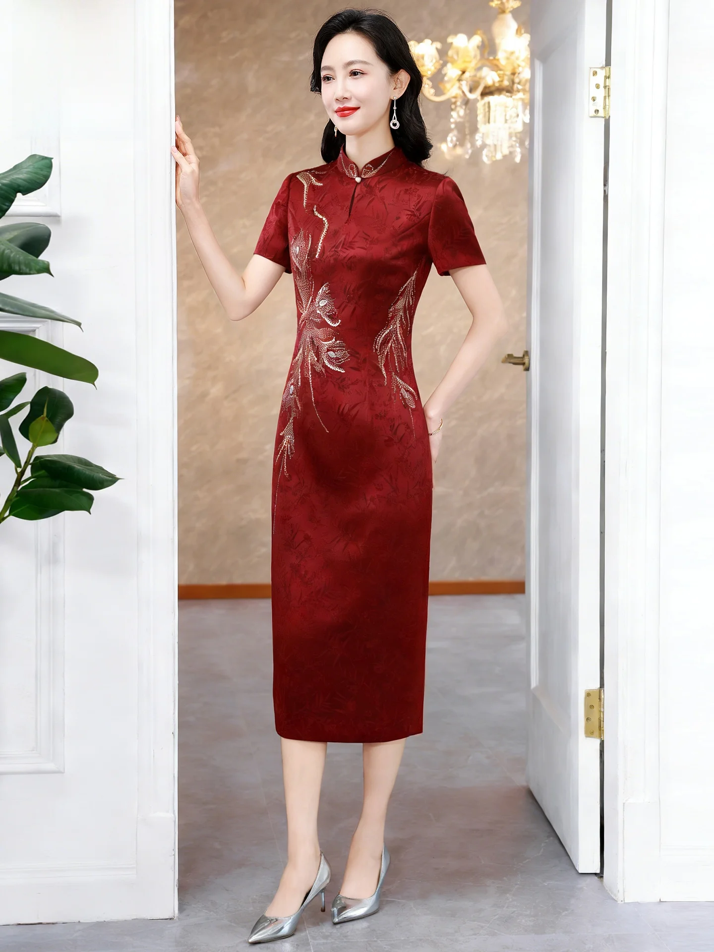 

Элегантное китайское вечернее платье для матерей невесты, новая коллекция 2026 года