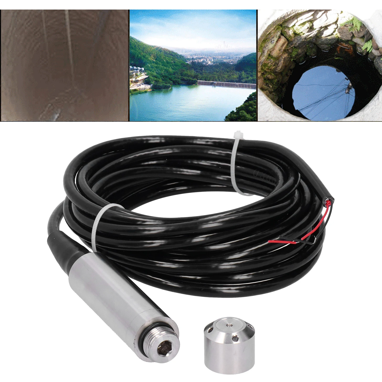 

YB2JF Water Level Sensor, YB2JF Liquid Level Transmitter 5m Cable Water Level Sensor Detector 1232VDC 420mA