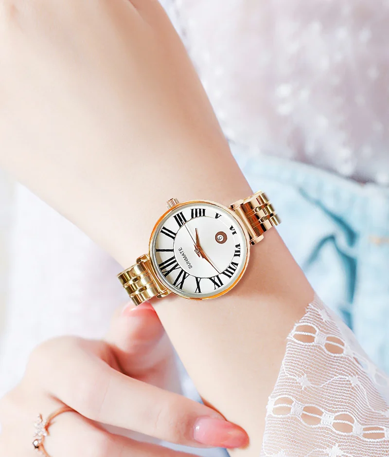 

SUNMATE Original Top Brand Watch Luxury Elegant Ladies Watch Imported Movement Waterproof Quartz Ladies Watch with Gift WatchBox