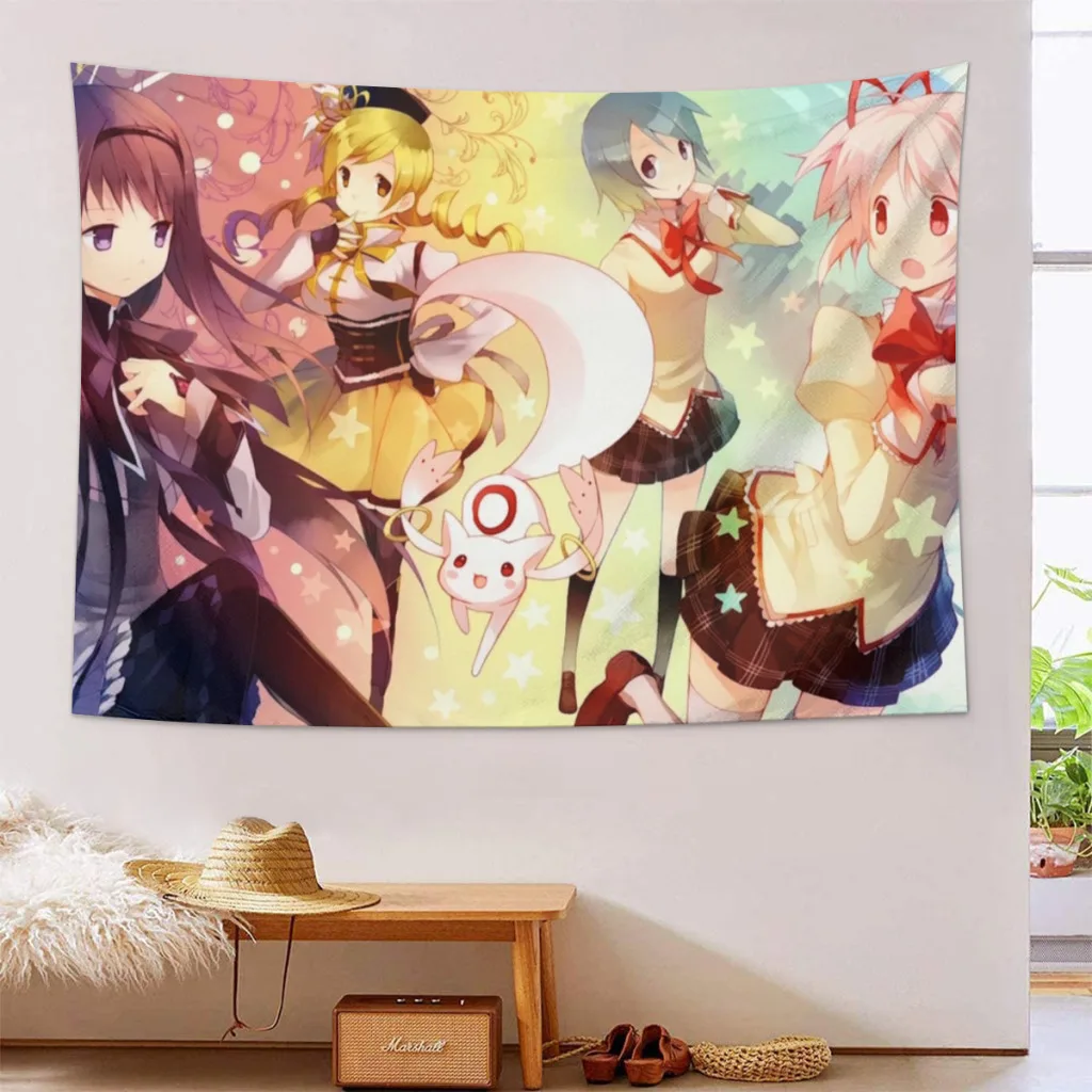 Puella Magi Madoka Magica Tapestries   Room Decoration Items Home Décor Bedroom Wall Decorating Cloth