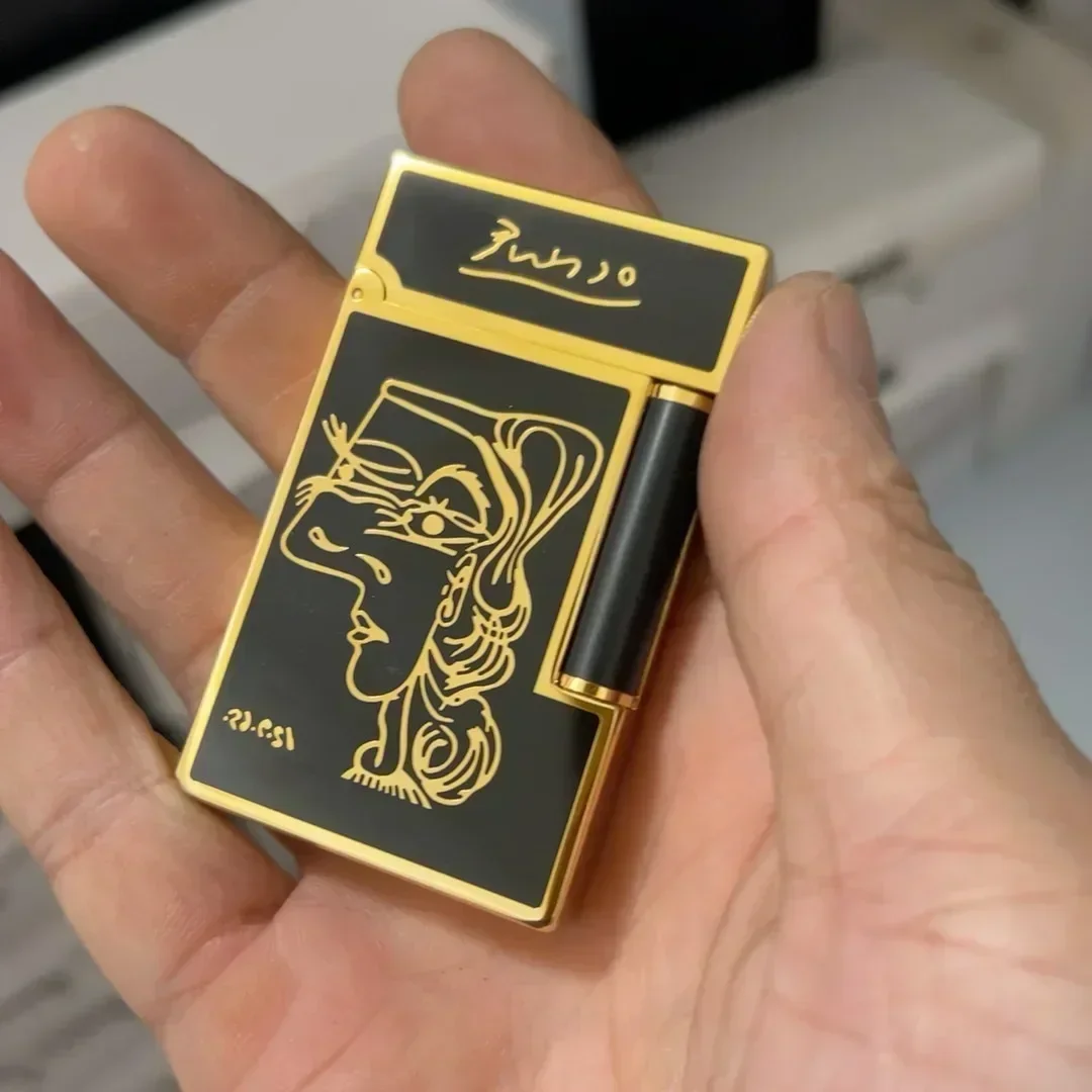 S.T.Dupont lighter, Picasso co-branded, crisp sound metal lighter, men's gift, top configuration.