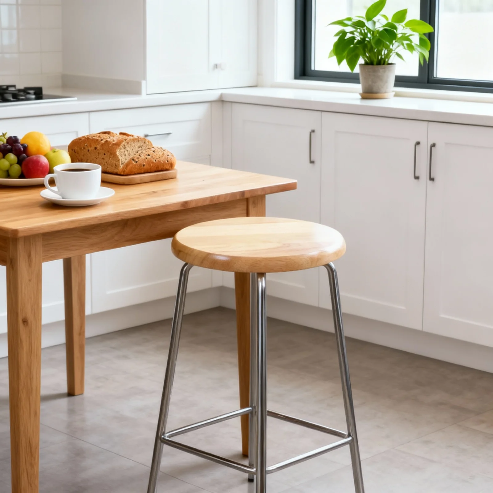 

Round Wooden Stool Seat Replacement Part Solid Wood Chair Seating for Bar Dining Room Kitchen Office Chair Repair and Renovation