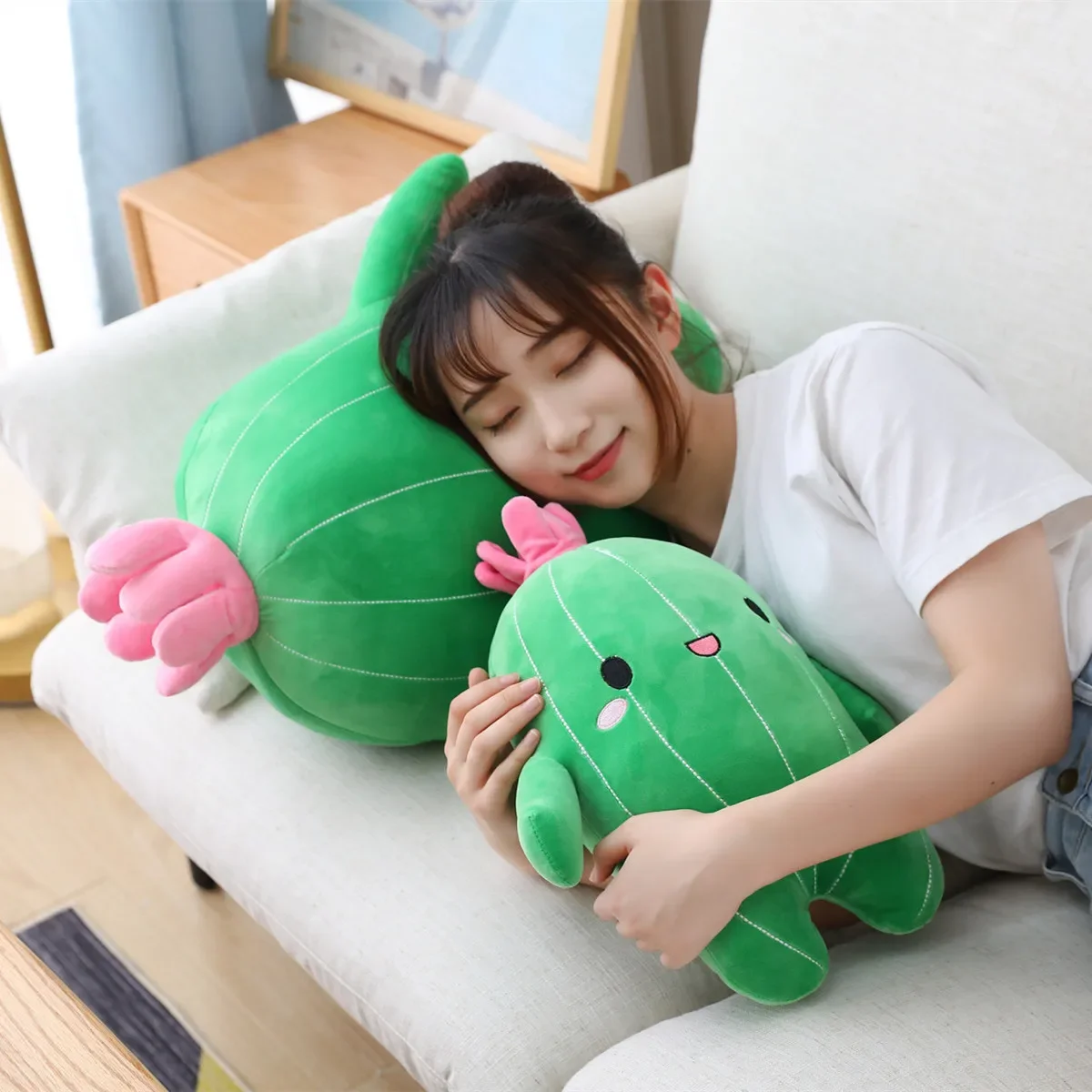 25CM Kawaii peluche Cactus giocattoli farcito morbido pianta bambole cuscino carino decorazione della stanza per i bambini bambino giocattoli per bambini regali di compleanno