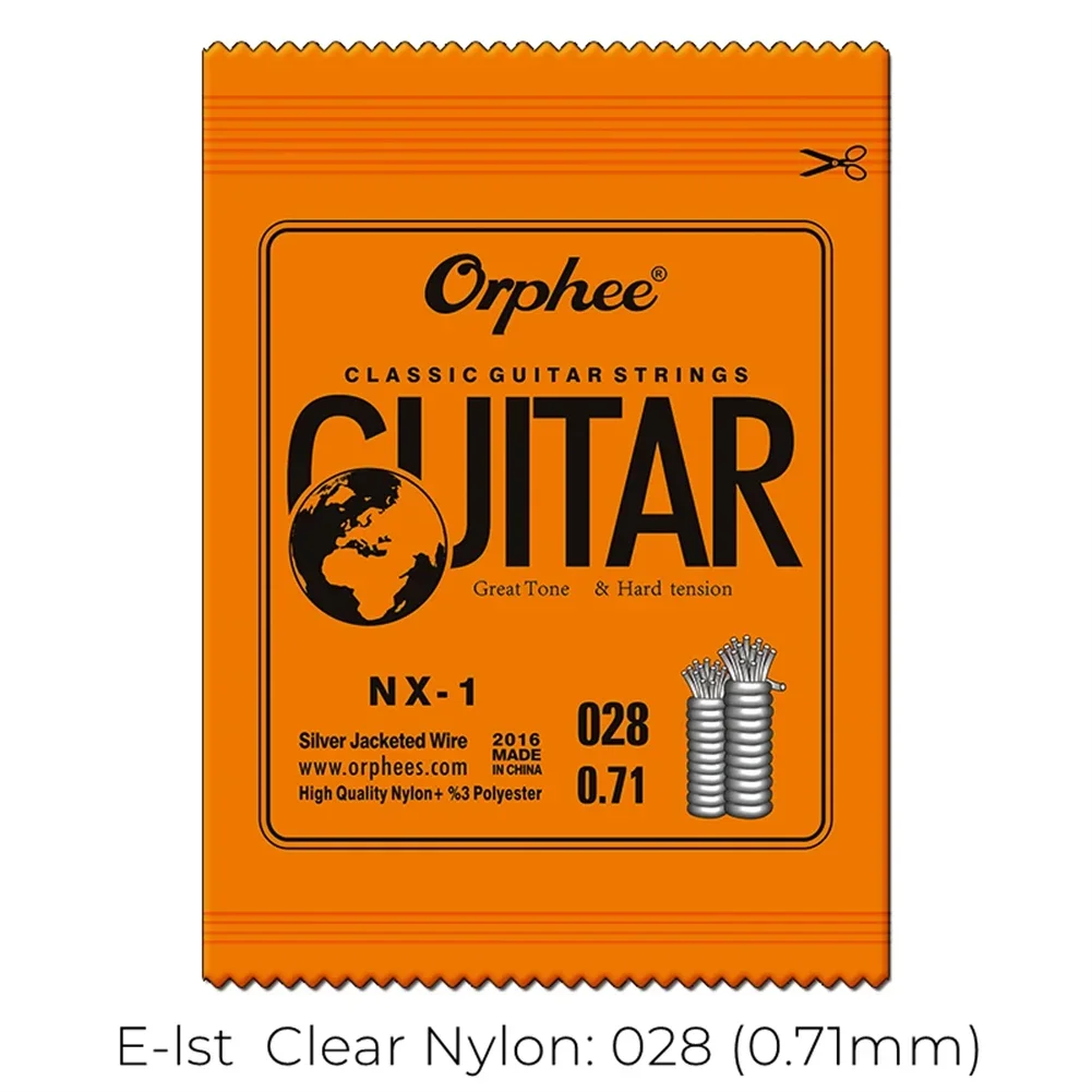 Orphee Classical Guitar Strings Single String Silver Plated Wire Nylon 028045 Long Lasting And Reliable Replacement