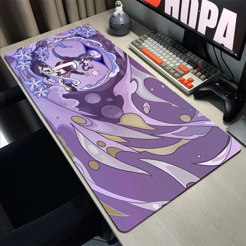 

Genshin Impact Mouse Pad Large Mousepad Pc Gamer Desk Mat Office Computer Mats Locking Edge Table Pads Overlock Mats 90x40cm