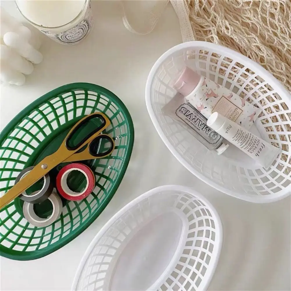 Cake Hamburger Plastic Food Baskets Colorful Reusable Bread Plate Oval Shape Hot Dog Tray Kitchen Use
