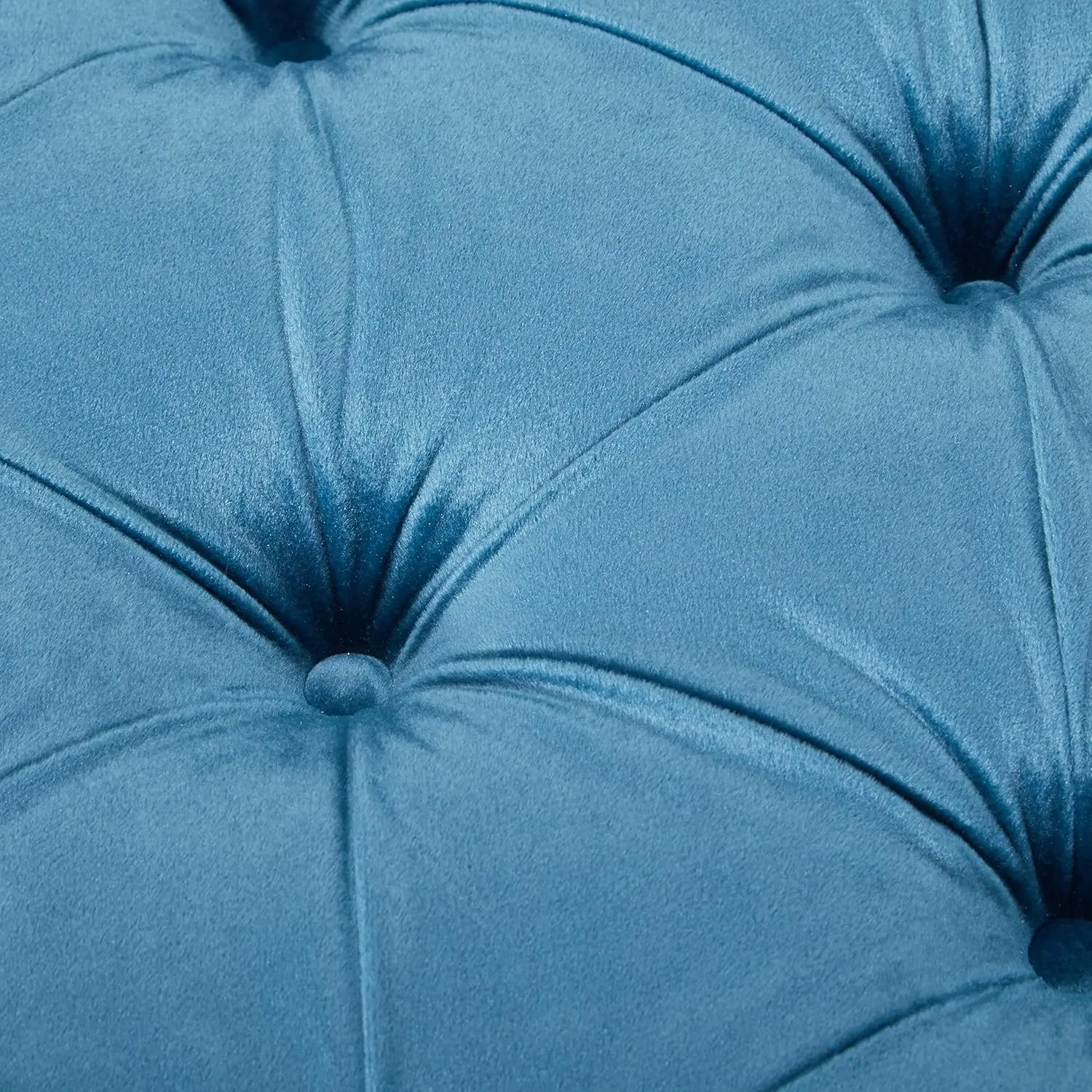 Zelfa Velvet Ottoman, Baby Blue