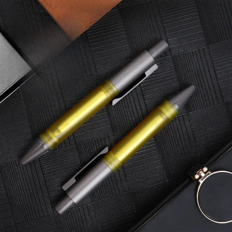 Titanium Alloy Mini Pocket Pen Retractable Business Signature Pen Portable EDC Metal Decompression Pen