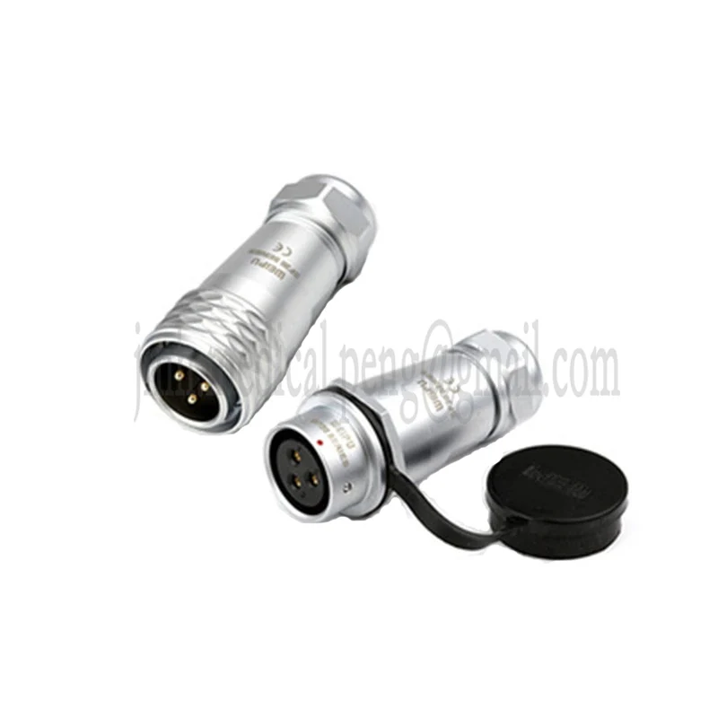 Weipu SF20 Conector de metal de aviação à prova d'água IP67 Buraco 20mm 2 3 4 5 7 9 12 15Pin Plugue macho Tomada fêmea Diâmetro do cabo 8-12mm