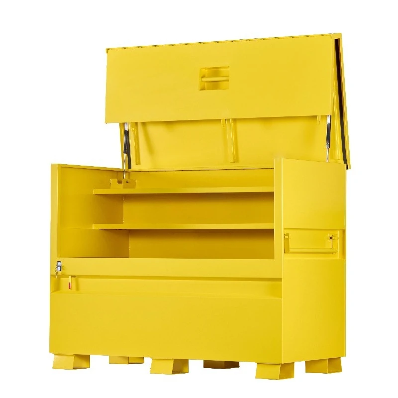 Heavy duty yellow steel work site toolbox work site durable tool cabinet