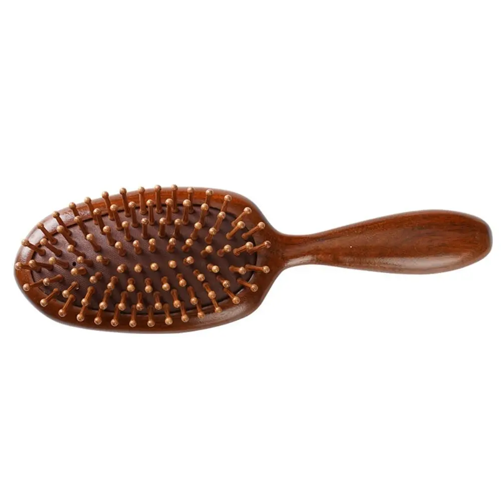 Double Sided Sandalwood Air Bag Comb Golden Silk Anti Static Air Cushion Comb Relieve Stress Nose Massage Wood Comb Men