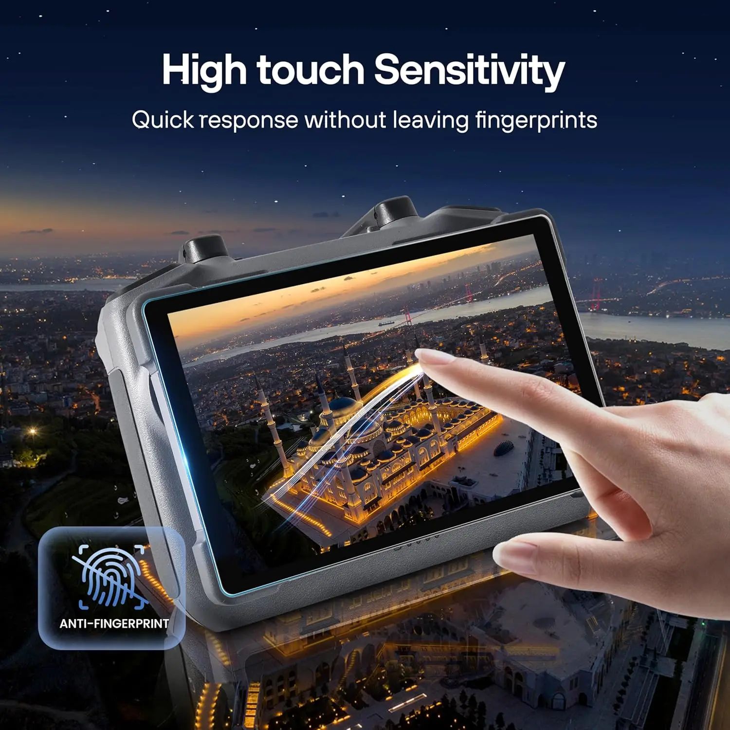 واقي شاشة لـ DJI RC 1 2 جهاز تحكم عن بعد HD صلابة أفلام الزجاج المقسى المضادة للخدش غطاء مقاوم للصدمات لـ DJI RC2 #3