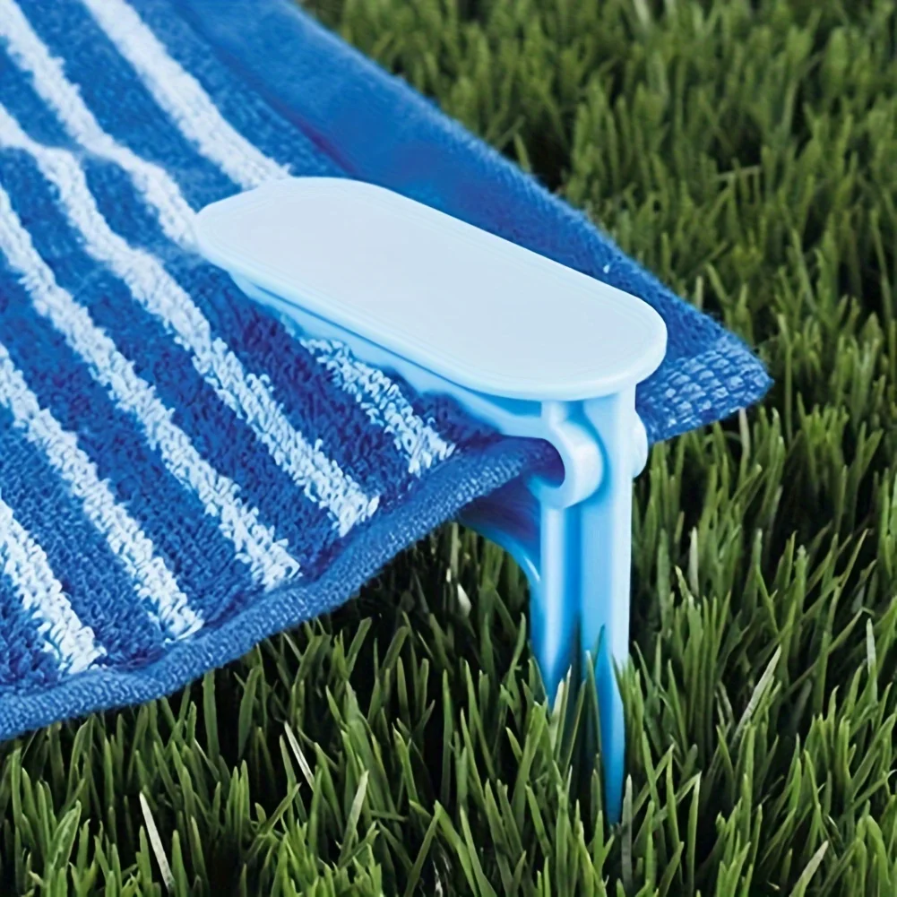 Strandtuchhalter für den Außenbereich, Strandmattehalter, Handtuchhalter, Kunststoff-Picknickmattehalter für den Außenbereich, winddichter Zelthalter, Campingausrüstung – Detail 2