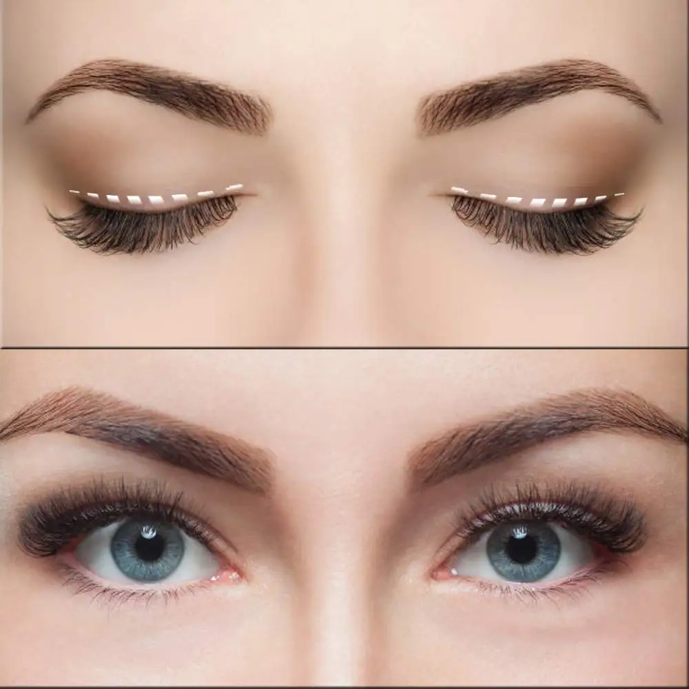 Waterproof Long-lasting Easy to use 2 in 1 Eye Liner Magic Lash Glue Eyeliner Pen Self-adhesive Eyeliner Colorful Adhsive Liner