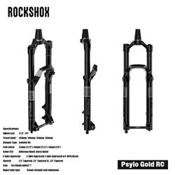 2025 ROCKSHOX Psylo Gold RC fork NEW 35mm aluminum upper NEW Isolator RC damper featuring three-position compression adjustment