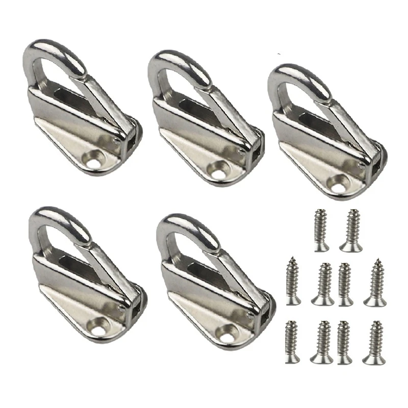 

Fender Hook Snap Stainless Steel 316 Spring Locked Fending Hook Attach Rope Boat Sail Tug Ship Boat Marine Hardware Durable 5PCS