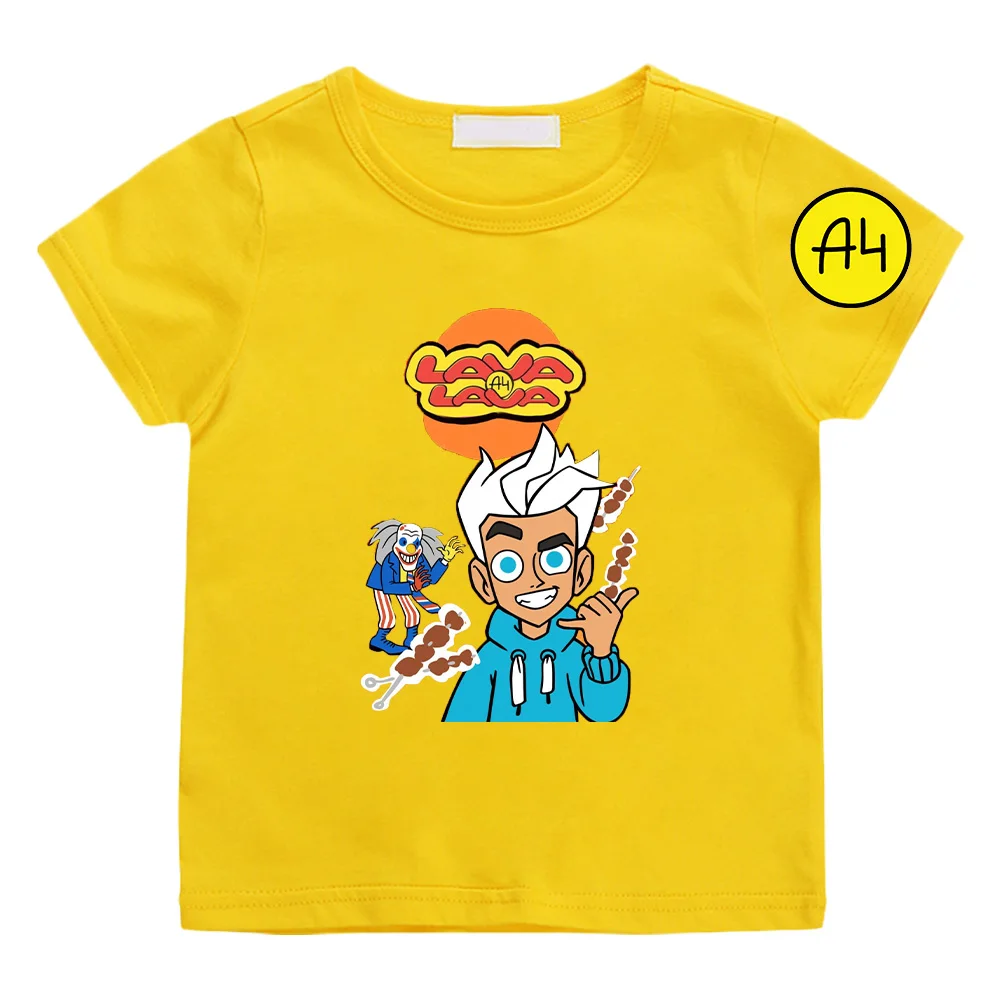 Merch A4 Lamba Cotton T-shirt Short Tops Boys Tshirt Y2k Tees Влад Бумага А4 Summer Anime Tees Kids Clothes Girls Tops Vlad A4