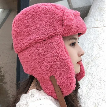Y2K หญิงผู้หญิงเครื่องบินทิ้งระเบิดหมวกนักบิน Trooper หมวก Faux Bonnets รัสเซีย Ushanka Earflap หมวกอบอุ่นฤดูหนาวสกีหิมะกลางแจ้งเย็นสภาพอากาศ
