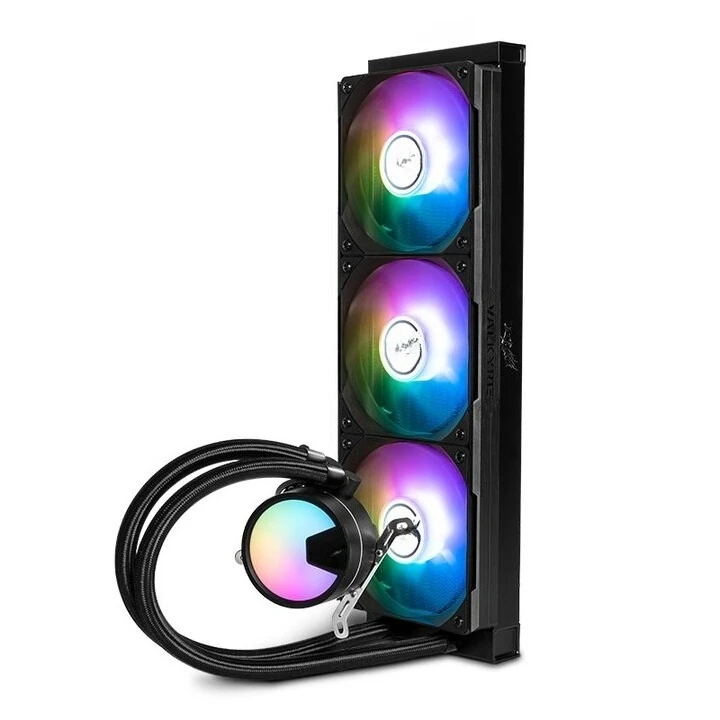 Integrated CPU water-cooled radiator, multi-platform buckle, support LGA1700 ARGB light effect, hidden wiring and one-line