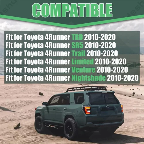 Imagen 2 del producto Par de luces traseras LED para Toyota 4Runner 4 Runner 5th Gen 2010 2011 2012 - 2023 N280 luz trasera luz trasera lámpara de freno trasero