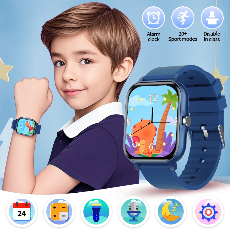 

LIGE Детские умные часы с аудиокнигой, модные спортивные умные часы для девочек и мальчиков, детские водонепроницаемые электронные часы, студенческий подарок 2025